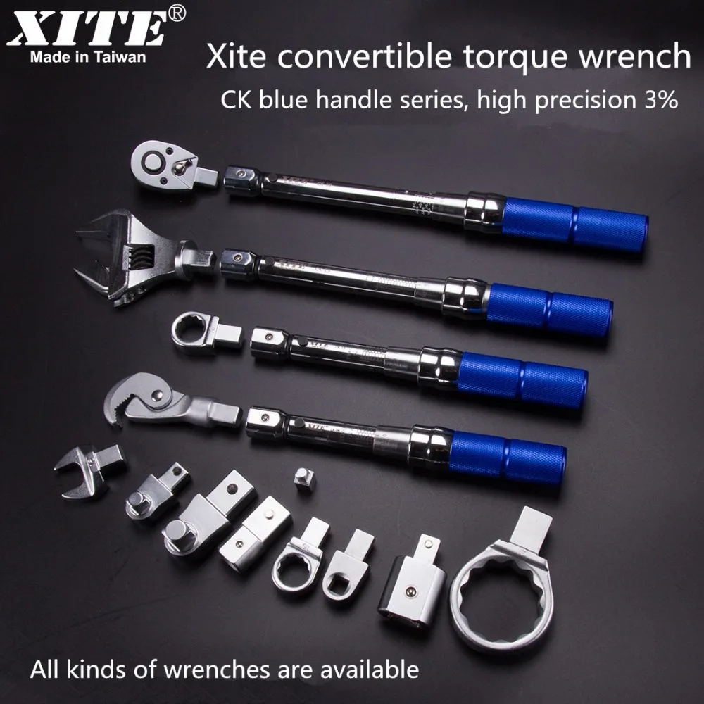 

Taiwan Imported XITE Bike Bicycle Repair Tools Torque Wrench Movable Head Torque Wrench Head Changing Torque Wrench