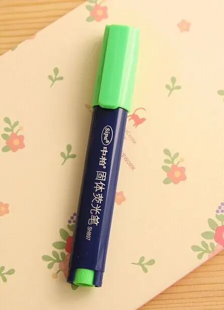 Candy color Solid jelly highlighter pen Inkless markers pen Highlighter