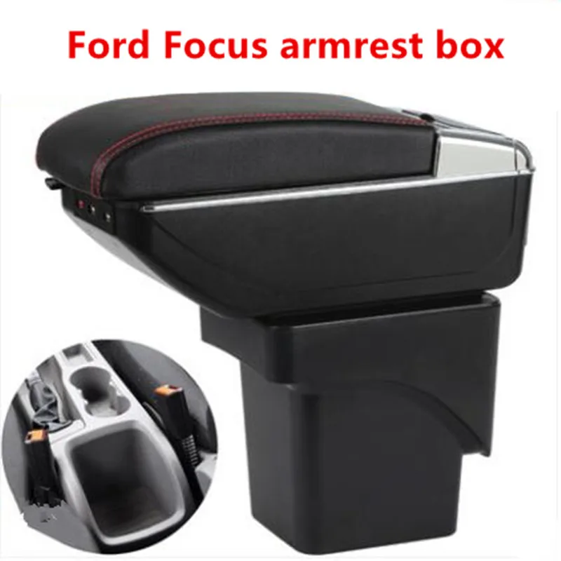 Для Ford Focus 2 подлокотник коробка центральный магазин mk2 содержимое коробка продукты интерьер подлокотник хранения автомобиля-Стайлинг Аксессуары запчасти