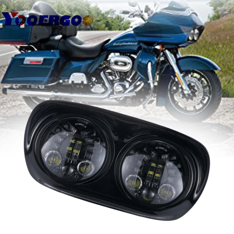 Аксессуар-светодиодная фара для мотоцикла Dual Road Glide 45 Вт X 2 запчасти 12 В одобрено