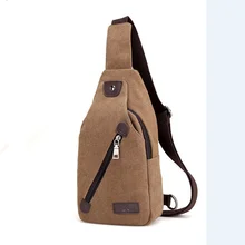 Брендовая холщовая Мужская нагрудная сумка, мужская сумка с одним плечевым ремнем на спине, повседневная дорожная сумка-мессенджер, маленькая сумка через плечо, нагрудный рюкзак