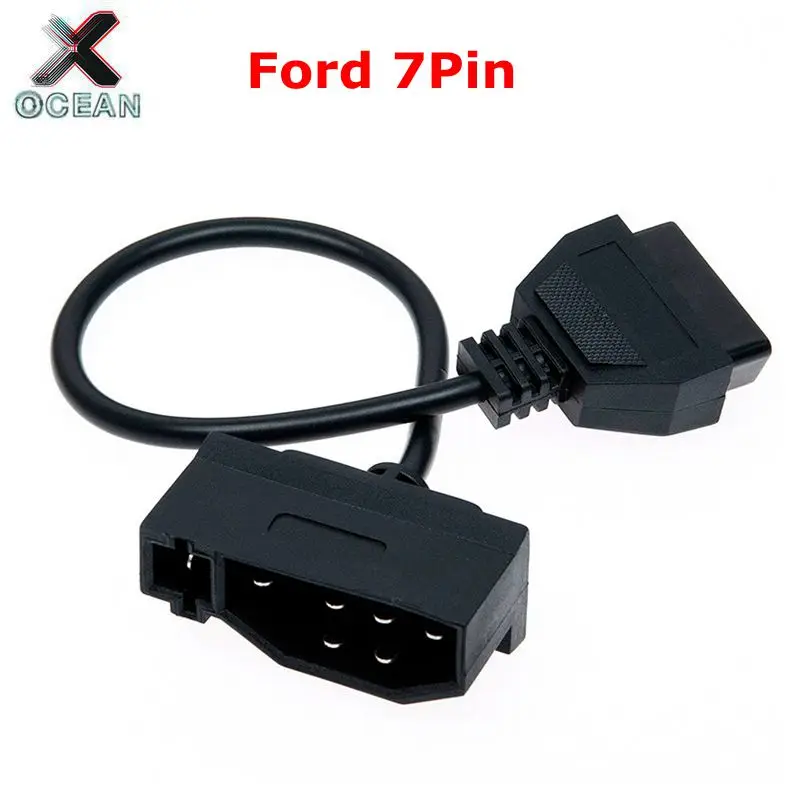 For Ford 7Pin to OBD2 16Pin Cable Converter 7 Pin DLC Lead OBDII 16 Female Connector Transfer OBD | Автомобили и мотоциклы