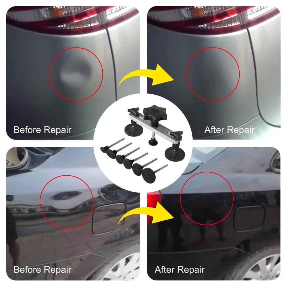 Super PDR Tools Kit For Car Paintless Dent Repair Tool Hail Dent Removal Kit auto dent pullers suction cup dent pulling bridge