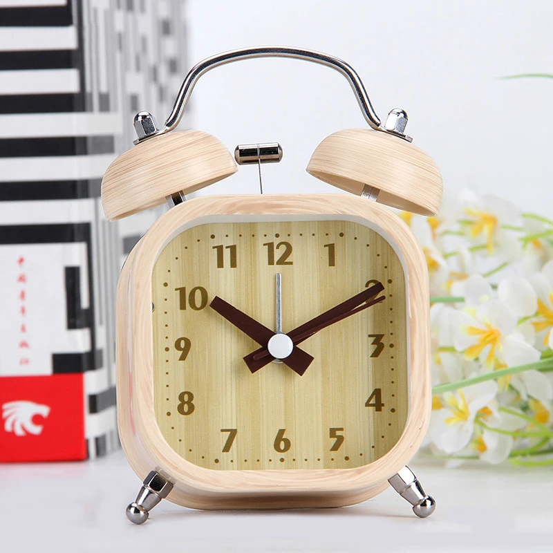Nordic Simple Wood Alarm Clock Bedroom Mute Snooze Alarm Clocks night light Table Bell Clock Nordic Simple Wood Alarm Clock Bedroom Mute Snooze Alarm Clocks night light Table Bell Clock
