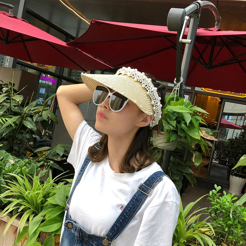 المرأة الصيف في الهواء الطلق الشاطئ قبعة مماشية للموضة القبعات الشمس قبعات للحماية من الشمس للنساء الفاتحة فام فارغة سقف اللؤلؤ الديكور الش... المرأة الصيف في الهواء الطلق الشاطئ قبعة مماشية للموضة القبعات الشمس قبعات للحماية من الشمس للنساء الفاتحة فام فارغة سقف اللؤلؤ الديكور الش...
