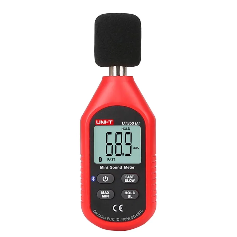 

UNI-T UT353BT Sound Level Meter Digital Bluetooth Noise Meter Tester 30-130dB Decibel Monitoring Sound Level Meters