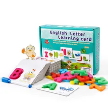 Children Alphabet Puzzle Game Card English Alphabet Letters Learning Toys Vocabulary Word Picture Game Educational Toys