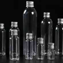 5 шт. 5/10/15/20/30/50/60/100 мл пластиковая бутылка с алюминиевой крышкой косметический контейнер дорожные наборы Портативный PET лосьон-крем