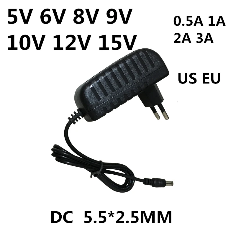AC 110-240V к DC 5V 6V 8V 9V 10V 12V 15V 0,5 1A 2A 3A Универсальный адаптер питания зарядное устройство адаптер Eu Us для светодиодных полосок AC 110-240V к DC 5V 6V 8V 9V 10V 12V 15V 0,5 1A 2A 3A Универсальный адаптер питания зарядное устройство адаптер Eu Us для светодиодных полосок