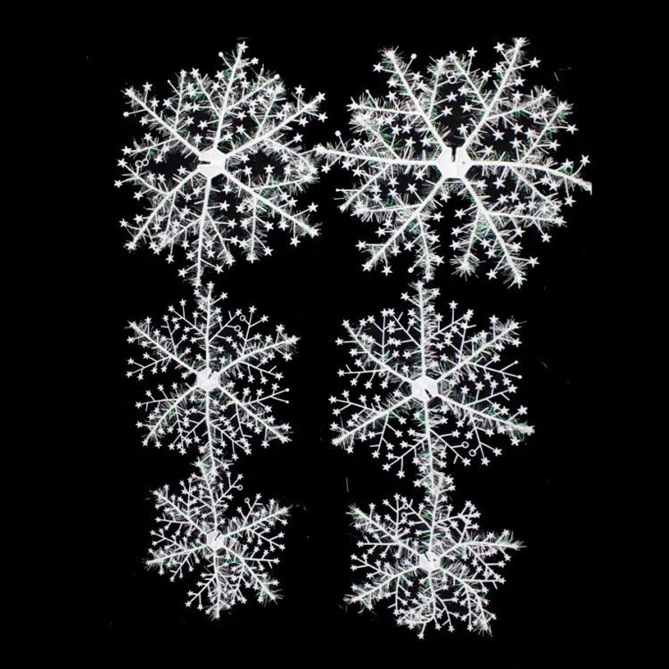 9 шт. 6-18 см искусственный снег и снежинки белый ПВХ Снежинка для рождественской вечеринки украшение для домашнего праздника S1338