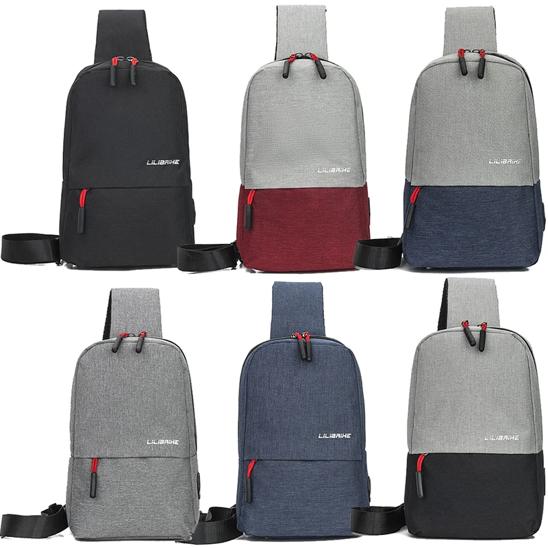 Women Men Outdoor Canvas Chest Bag Crossbody Shoulder Bag Pack Waist Bags
