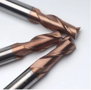 

JF 16PCS/SET D3*8*D6*50*3T R3.175*12.7*6.35*63.5*2T Solid carbide end mills shank milling cutter HRC58 TiSiN Coated
