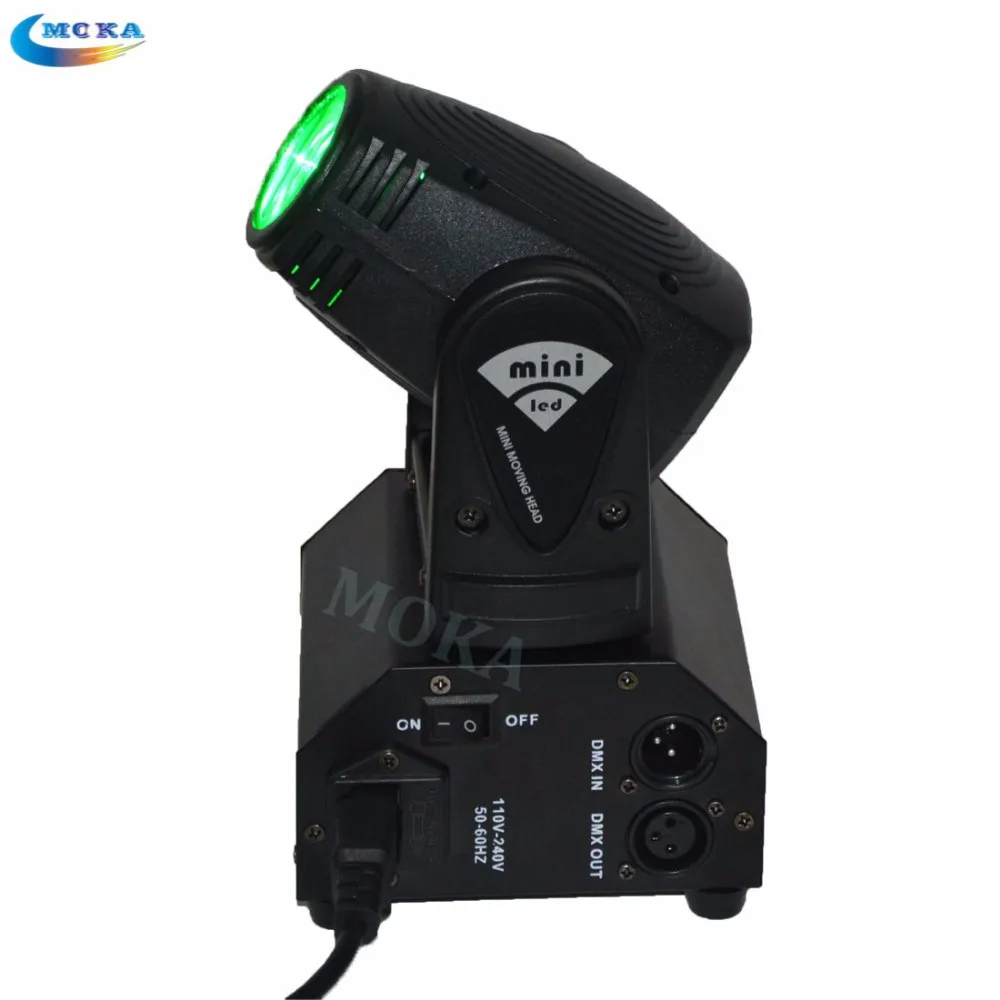 4 шт./лот LED Крытый dj свет светодиодный мини Moving Head 10 Вт головка перемещения луча лампы Новогодние украшения для дома, потолочные светильники