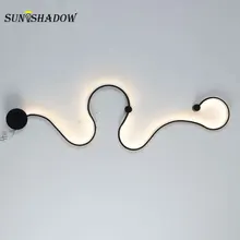 Современный светодиодный светильник, люстра для гостиной, спальни, столовой, настенные люстры, светодиодный светильник для потолка, освещение, светильники черного и белого цвета