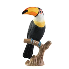 1pc Toucan Figurine Simulation Creative Model Toy Ornaments Craft Gift Collection Desktop Office Home Decoration