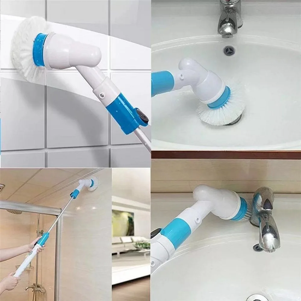 1500 мА/ч набор электрических щеток для чистки, водонепроницаемый беспроводной USB Перезаряжаемый очиститель, инструмент для чистки ванной комнаты с 3 головками щеток