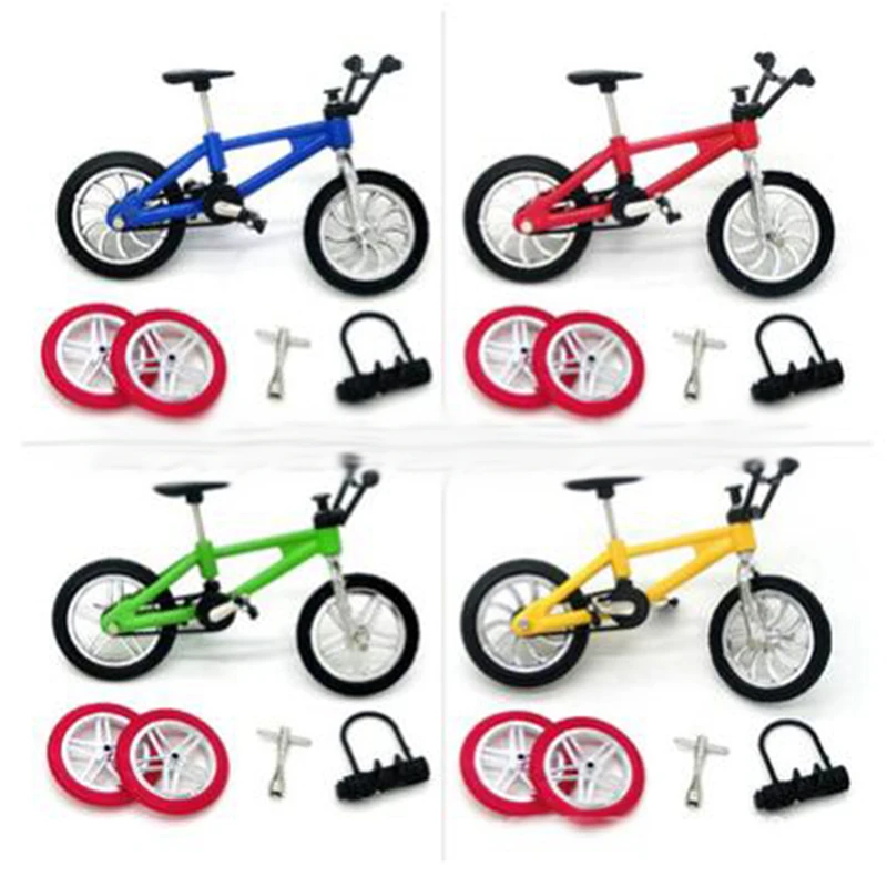 

2019 Hot Fingerboard Bicycle Toys With Brake Rope Simulation Alloy Finger Bike Children Gift 1 Set Mini bicycle/tools/lock/tire