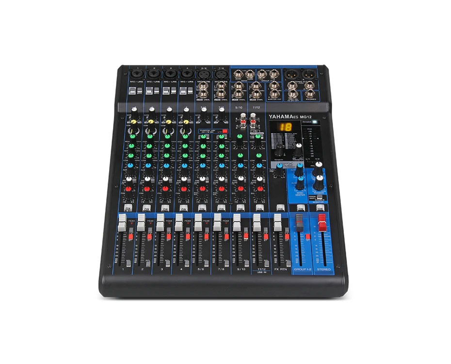Профессиональный yaama es Audio 12 каналов с 24 битными звуковыми эффектами студийный микшер аудио-DJ звуковой контроллер Interf