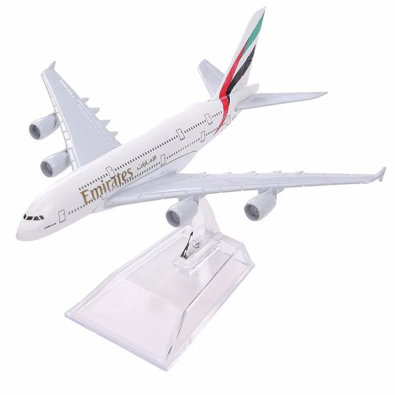 

Air Emirates A380 Airlines Airplane Model Airbus 380 Airways 16cm Alloy Metal Plane Model w Stand Aircraft M6-039 Model Plane