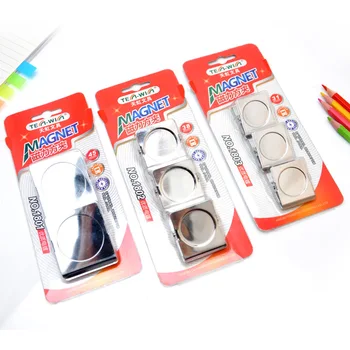 

3 pcs/lot 38mm Magnetic Bulldog Clip Metal Clamp Shaped Paper Clips Folder Binder Clip Picture Holder Office School Supplies