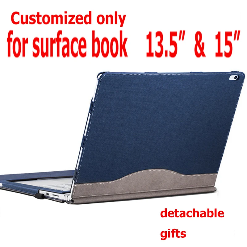  Detachable Cover For Microsoft Surface Book2 Book 13.5 Tablet Laptop Sleeve Case PU Leather Protect