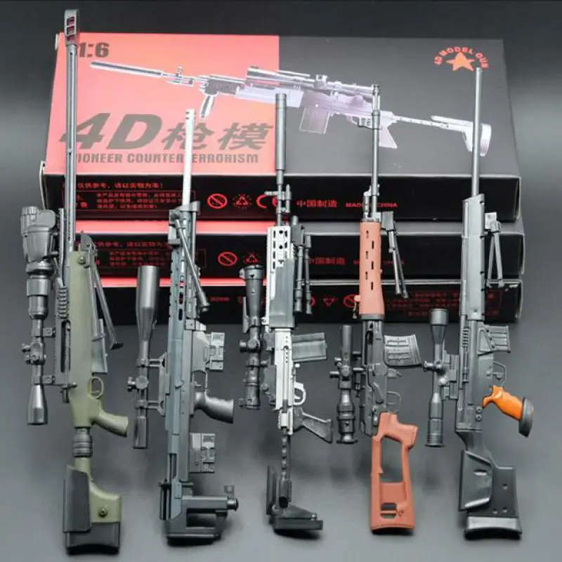 

1:6 Gun Weapon Model Mini Weapons Scale Model Guns Assembly Toy For 12 Inches Action Figure Doll Gift Toys