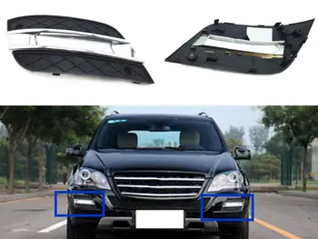 

For Benz ML300 ML320 ML350 Front Bumper ABS Grille Fog Light cover decorative