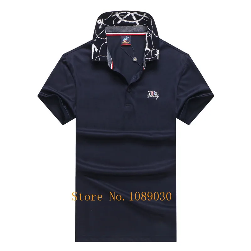 

Men clothes solid white dark blue 2018 Tace & Shark polo homme European style casual fashion yachting polo shirt men