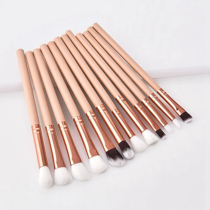 Pro 12Pcs Makeup Brushes Set Eye Shadow Foundation Powder Eyeliner Eyelash Lip Make Up Brush Cosmetic Beauty Tool Kit Hot