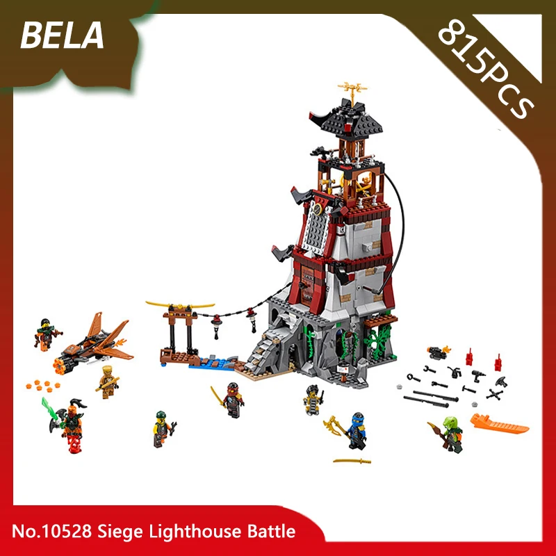 

Bela 10528 815pcs Ninja Series Siege Lighthouse Battle Model Building Blocks Bricks Kids Toys Compatible with Legoings
