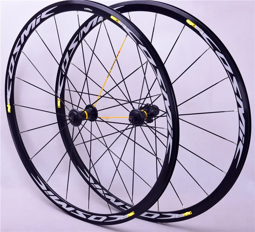 Excellent 700c road bike bicycle carbon fiber drum aluminum alloy rim bearing seal straight V / C brake 30mm wheel  cosmic 3