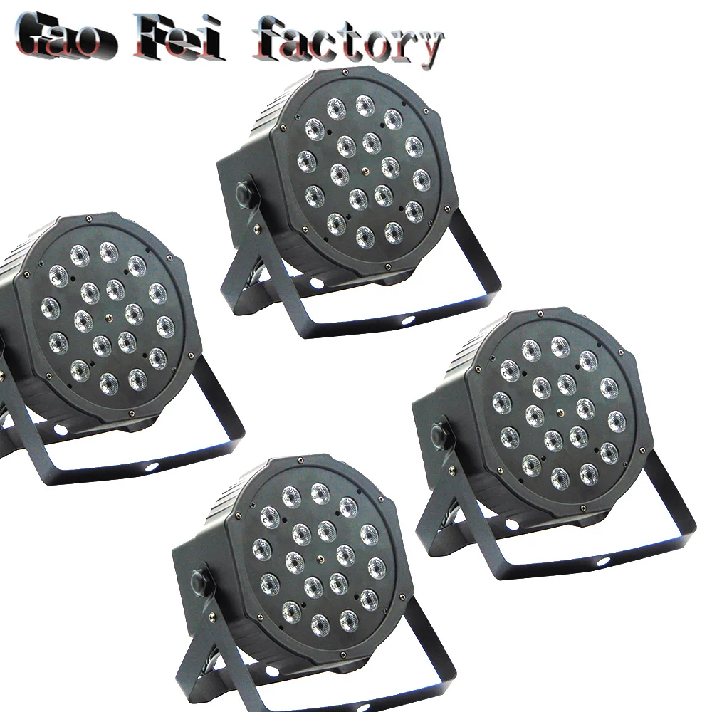 

LED Fat Par 18X3W Led wash Light RGB 3IN1 Stage DJ Light DMX Led Par Party Lights(4pcs/lot)