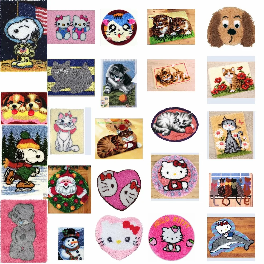 

animal 10 Cushion Latch Hook Kit Pillow Mat DIY Craft Flower 42CM 42CM Cross Stitch Needlework Crocheting Cushion Embroidery