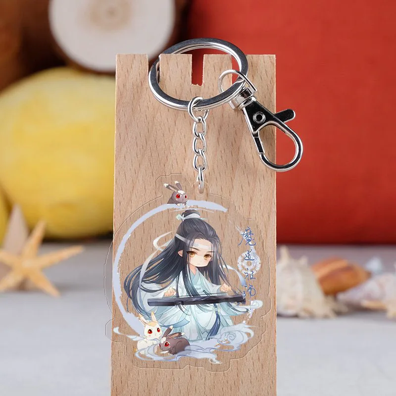 

Anime Mo Dao Zu Shi Keychain Cartoon Figure Wei Wuxian Lan Zhan Double Sided Acrylic Key Ring Cosplay Pendant