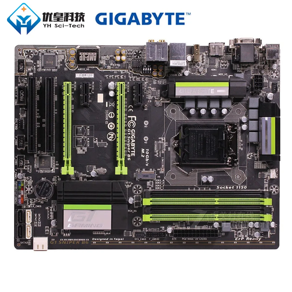 Оригинальная б/у настольная Материнская плата Gigabyte G1.Sniper B6 B85 LGA 1150 Core i7/i5/i3/Pentium/Celeron DDR3 32G SATA3 ATX