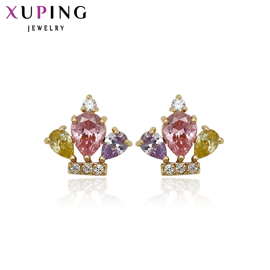 Ювелирные украшения xuping элегантные серьги Корона плоские сережки-гвоздики стиль Специальный дизайн серьги для женщин Подарки 91033