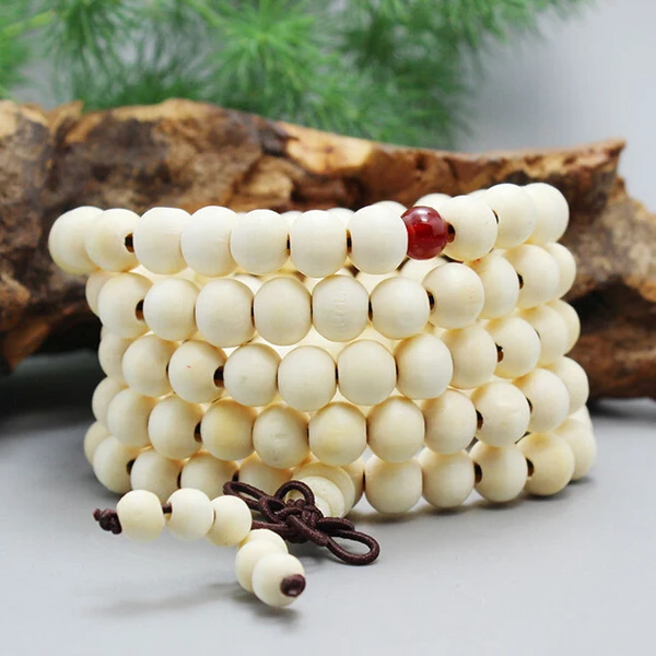 108 Beads Sandalwood Buddhist Buddha Meditation Wooden Beaded Mala Bracelet For Women Men Prayer Rosary Hanging Decoration