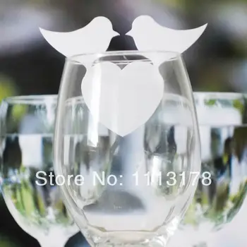 

Cheap Wine Glass markers Wine Glass Markers Wedding Cake Toppers bird birthday baby shower Party Decorations