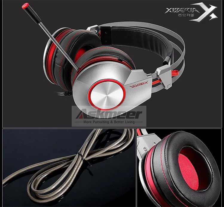XIBERIA K5 Comfortable USB Over-Ear Pro Gaming Headset for PC with Surround Sound Flexible Microphone (4)