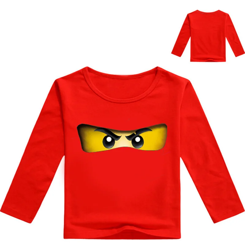 Boys Clothing Ninja Ninjago Cartoon Kids Long Sleeves T-shirt Movie Print T shirt Tees Boy Girls children Tops Kid Costume