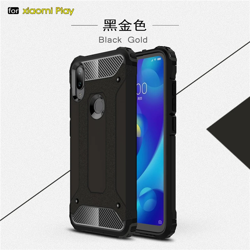 

sFor Xiaomi Mi Play Case Shockproof Armor Rubber Phone Case For Xiaomi Mi Play Back Cover For Xiaomi Play Coque Fundas 5.84