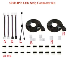 5050 4Pin Светодиодная лента Соединительный комплект 2 способа RGB сплиттер кабель 2 м RGB удлинитель полосы RGB контроллер Перемычка Светодиодная лента