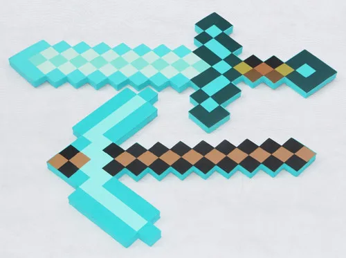 Minecraftのおもちゃminecraftの泡ダイヤモンド剣つるはし斧シャベル銃evaモデルおもちゃギフトおもちゃ用キッズ誕生日クリスマスギフト Minecraft Toys Model Toytoys Minecraft Aliexpress