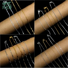 Медь 2-2,5 мм ширина 42 см длина цепочки ожерелье золото/серебро/родиевое покрытие ювелирные аксессуары/бусы цепи/ювелирных изделий