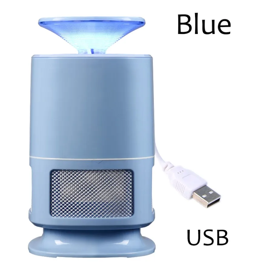 Высокоэффективный светодиодный светильник от комаров/светильник-ловушка, светодиодный Электрический Анти-отпугиватель мух, Отпугиватель насекомых, Новинка - Цвет: Blue shell
