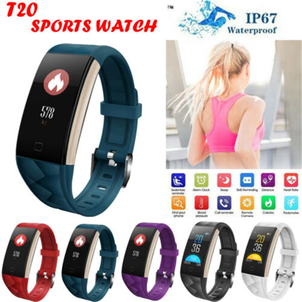 

T20 Fitness Smart Watch Color Screen LCD Activity Tracker Heart Rate Women Men For Fitbit Android IOS