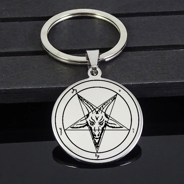 Креативные ювелирные изделия из нержавеющей стали Sigil of Baphomet подвеска брелок