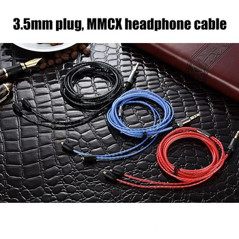 

2018 new 3.5mm gold-plated plug OCC single crystal copper wire 1.2m mmcx earphone headset cable for se215/535/im50/70/ue900S