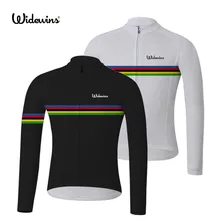 Widewins-Camiseta de manga larga para Ciclismo, Ropa de Ciclismo de 2 colores, arco iris negro, campeón del mundo, verano, 2020, 8007