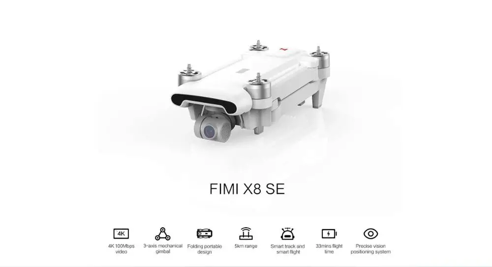Xiaomi FIMI X8 SE 5 км с видом от первого лица 3-осевая Карданная камера 4K экшн-камера GPS 33mins время полета RC Дрон Квадрокоптер RTF